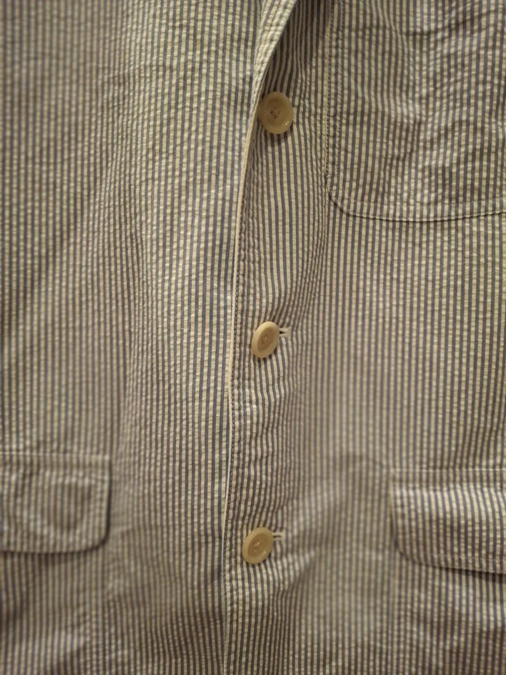 Polo by Ralph Lauren  Blue & White Striped Seersucker Blazer and Pant Set